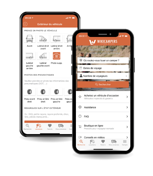L'application Wikicampers disponible sur l'App Store et sur Google Play